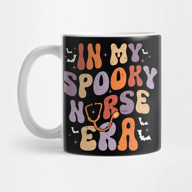 Retro Vintage Groovy Halloween In My Spooky Nurse Era Scary by WildFoxFarmCo